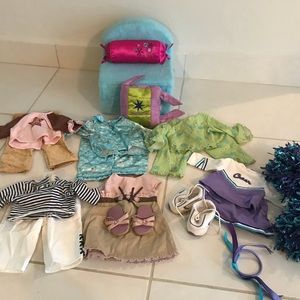 American Girl Sofa bed/lounge chair + 6 sets